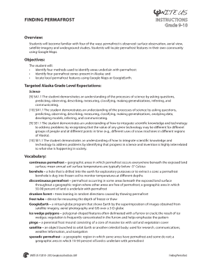 Permafrost Observation Worksheet