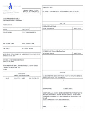 Job Application Form