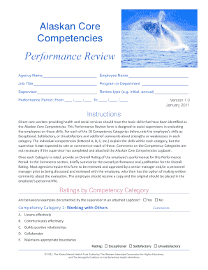 Performance Review - Trust Training Coop