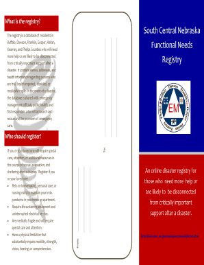 South Central Nebraska Disaster Registry