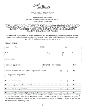 Application for Employment