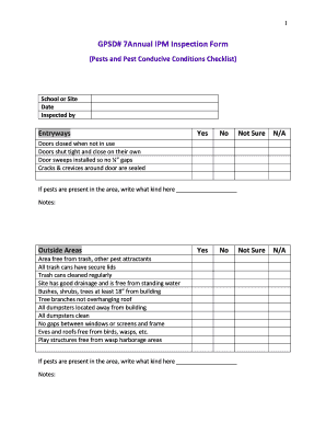 Annual IPM Inspection Form