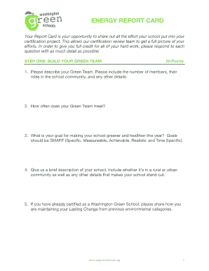 Energy Report Card