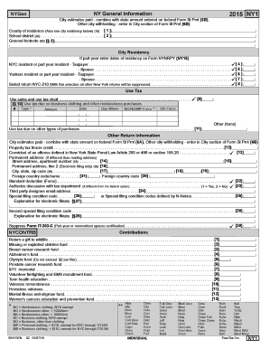New York State Tax Form NY1