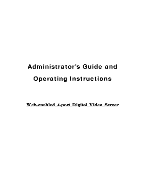 Administrators Guide and Operating Instructions