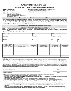 Dependent Care FSA Reimbursement Form