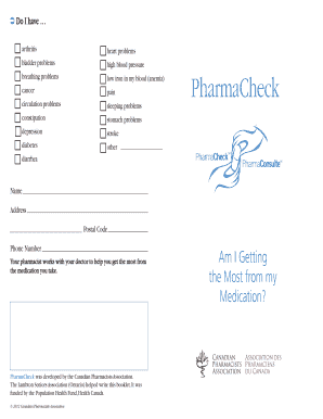PharmaCheck Medication Review Form