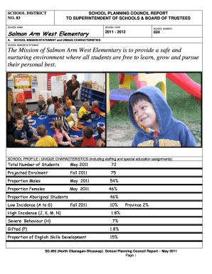 SCHOOL ANNUAL PROGRESS REPORT - saw sd83 bc