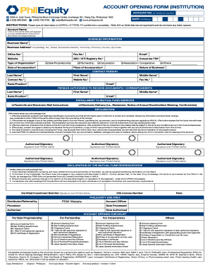 PhilEquity Account Opening Form