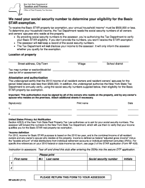 New York Basic STAR Exemption Form