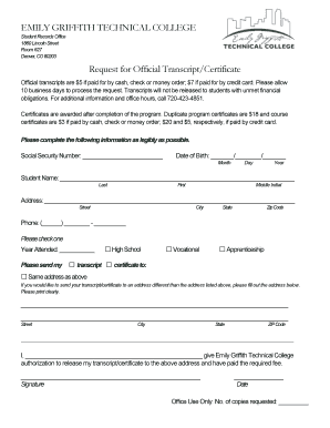 Transcript certificate format - pdf format college transcript template msu denver No Download Needed