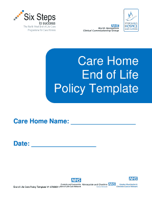 End of Life Care Policy Template