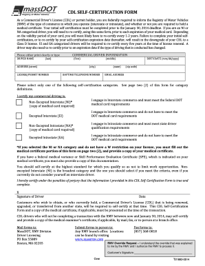 Massachusetts CDL Application Form
