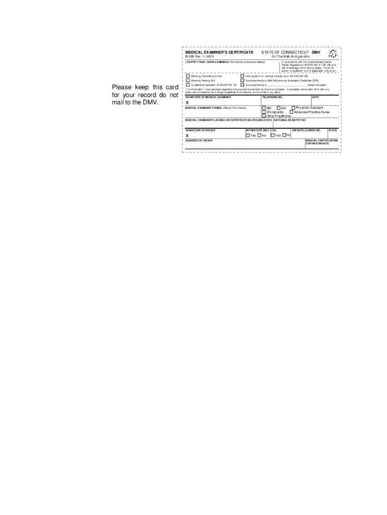 Ct dot medical card Fill out & sign online DocHub