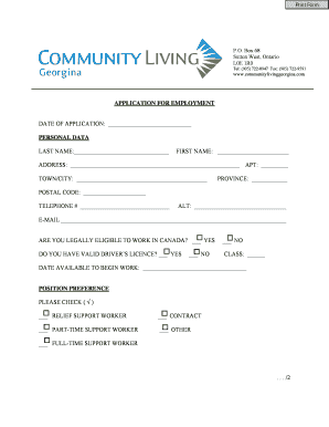 Application for Employment