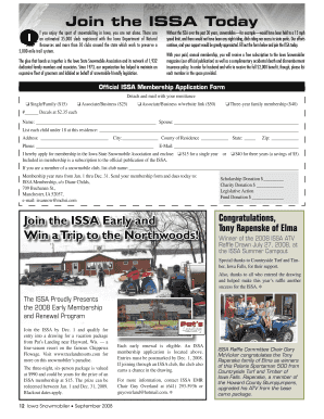 Iowa State Snowmobile Association Membership Application