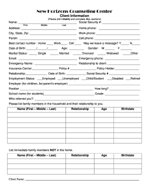 Client Information Form