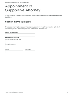 Appointment of Supportive Attorney