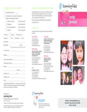 Learning Links Membership Donation Form