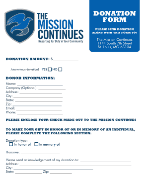 Donation Form