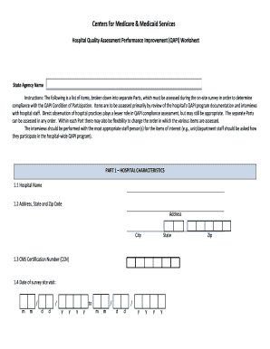Hospital QAPI Compliance Assessment Worksheet