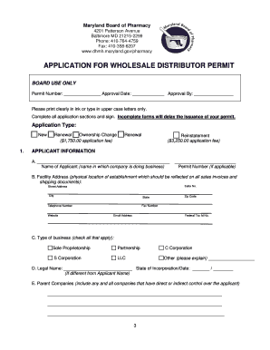 Distributor Initial bApplicationbpdf - DHMH - Marylandgov