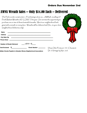 Ambulance donation request letter - Wreath Sales 2003 - AWNA - awna