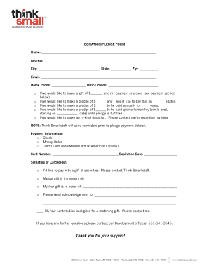 Donation Pledge Form