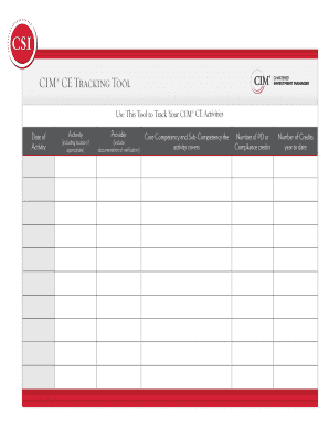 CIM® CE Assessment Tool
