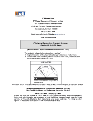 UTI Capital Protection Oriented Scheme Application Form