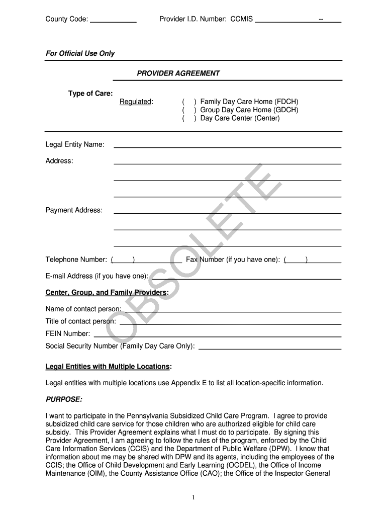 Fillable Online Child Care Florida Department of Children and