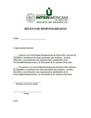 RELEVO DE RESPONSABILIDAD