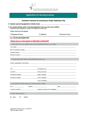 Application for Nursing License in Dubai Healthcare City