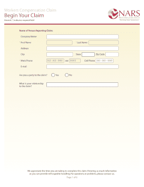 Workers Compensation Claim Form