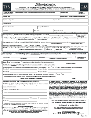 Transaction Routing Request Form