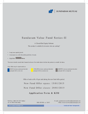 Sundaram Value Fund Series-II Application Form