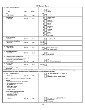 1984 Screener Survey