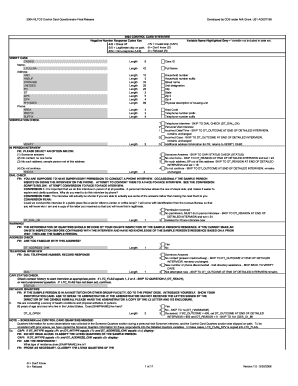 2004 NLTCS Control Card Questionnaire