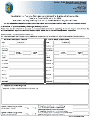 UK Planning Permission Application Form