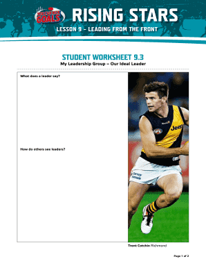 Student Leadership Worksheet