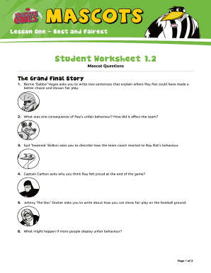 Student Worksheet 1.2