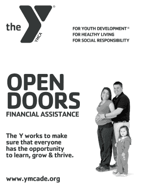 YMCA Open Doors Financial Assistance Application