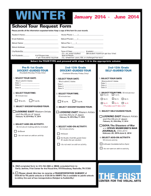 School Tour Request Form