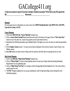 Georgia College Planning Guide