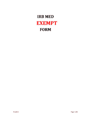 IRB Exempt Form