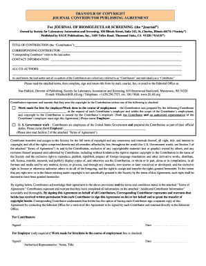 Journal Contributor Publishing Agreement