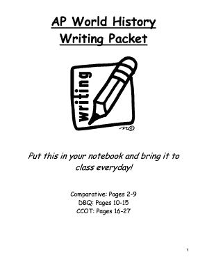 AP World History Writing Packet - Forest Hills High School