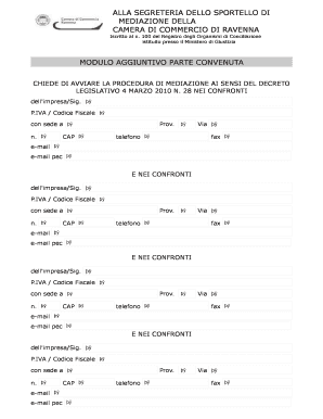 Modulo Aggiuntivo Parte Convenuta