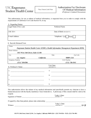 Authorization For Disclosure Of Medical Information