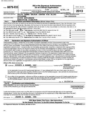 IRS Form 8879-EO for Exempt Organizations